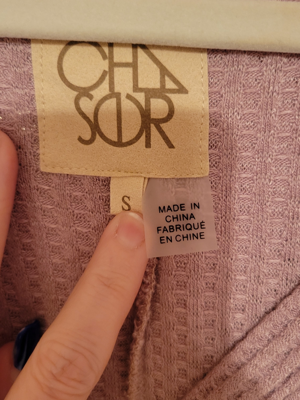 Chaser Mauve Waffle Knit Long-Sleeve Top - Picture 4 of 4